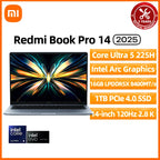 Xiaomi REDMI Book Pro 14 Laptop Ultra 7 255H/Ultra 5 225H Intel Arc Graphics 32GB LPDDR5X 1T SSD 14-inch 120Hz 2.8K Screen