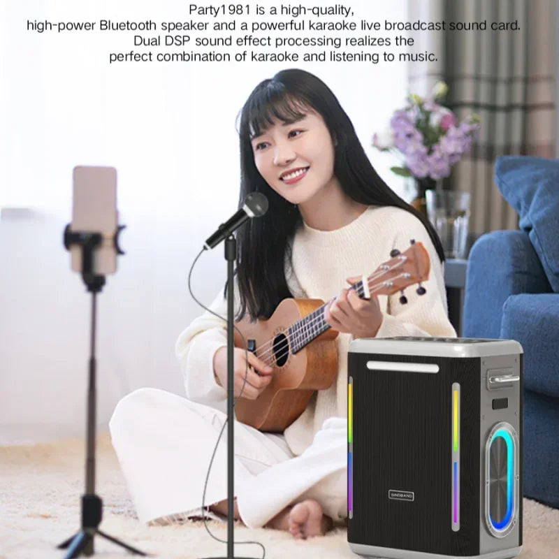 XDOBO 1981 300W high output outdoor portable waterproof KTV sound system party karaoke subwoofer Bluetooth speaker lighting