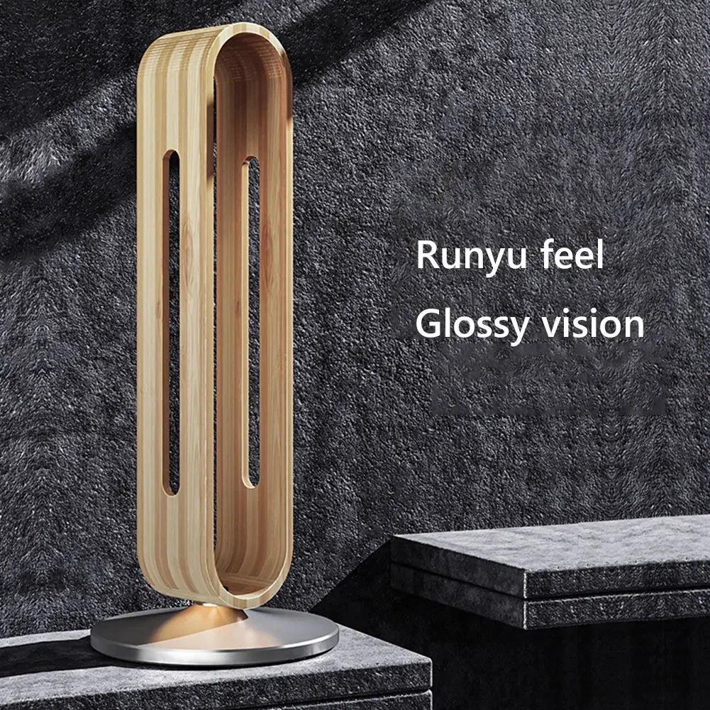 Bamboo Wood Aluminum Headphone Stand.