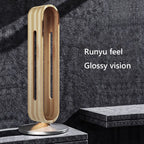 Bamboo Wood Aluminum Headphone Stand.