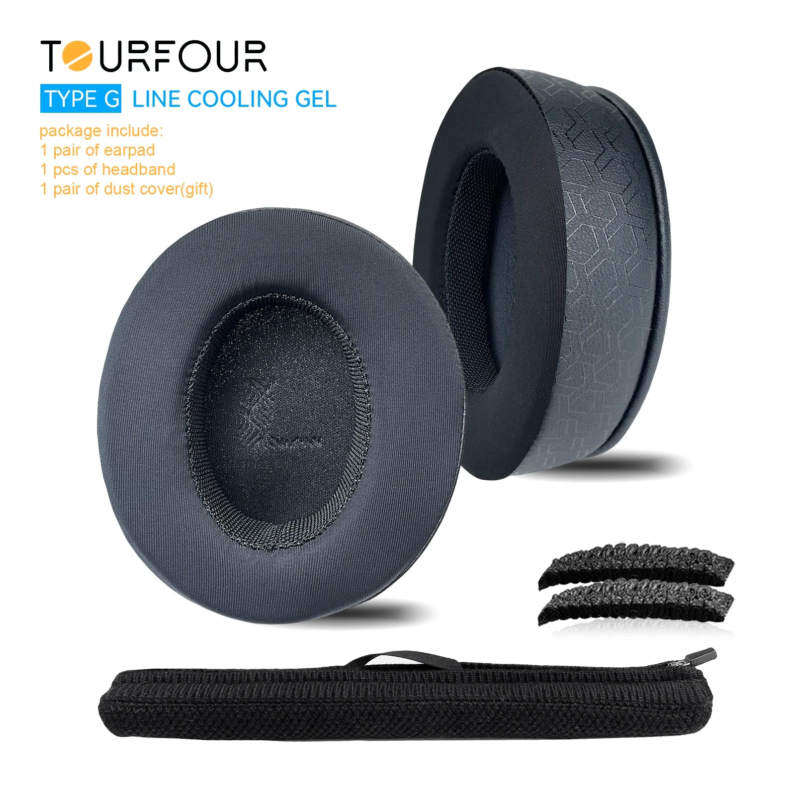 TOURFOUR Replacement Earpads for Audio Technica ATH-M50x,M50xBT,M40x,M30x,M20x,MSR7 Headphones Ear Cushion Sleeve Earmuffs