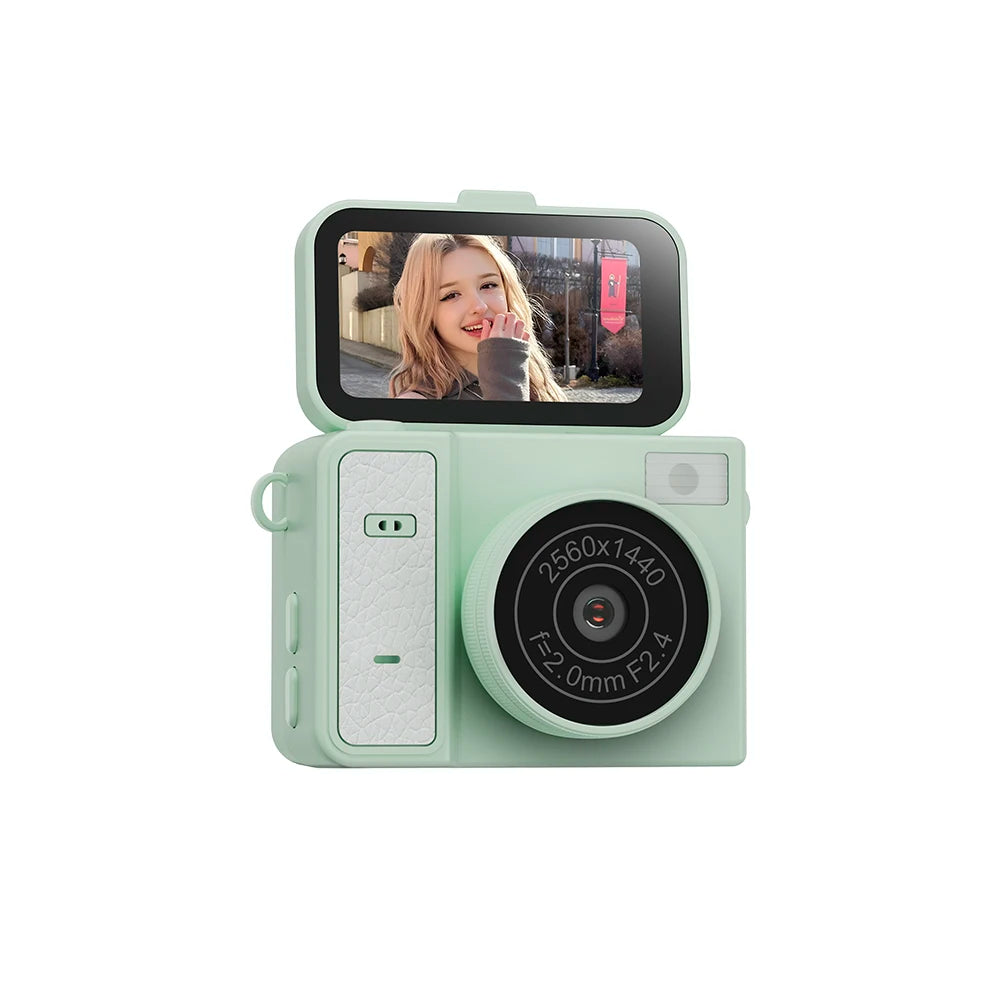 S162 Thumb Keychain Camera 1.47-inch Flip Screen Mini Action Camera Retro Style 2K Very Small Camcorder Video Recorder 2026 NEW