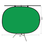 1.5x2M Green Blue Screen Live Streaming Foldable Photography Studio Backdrop Double Sided Background Artistic Graduation Photo