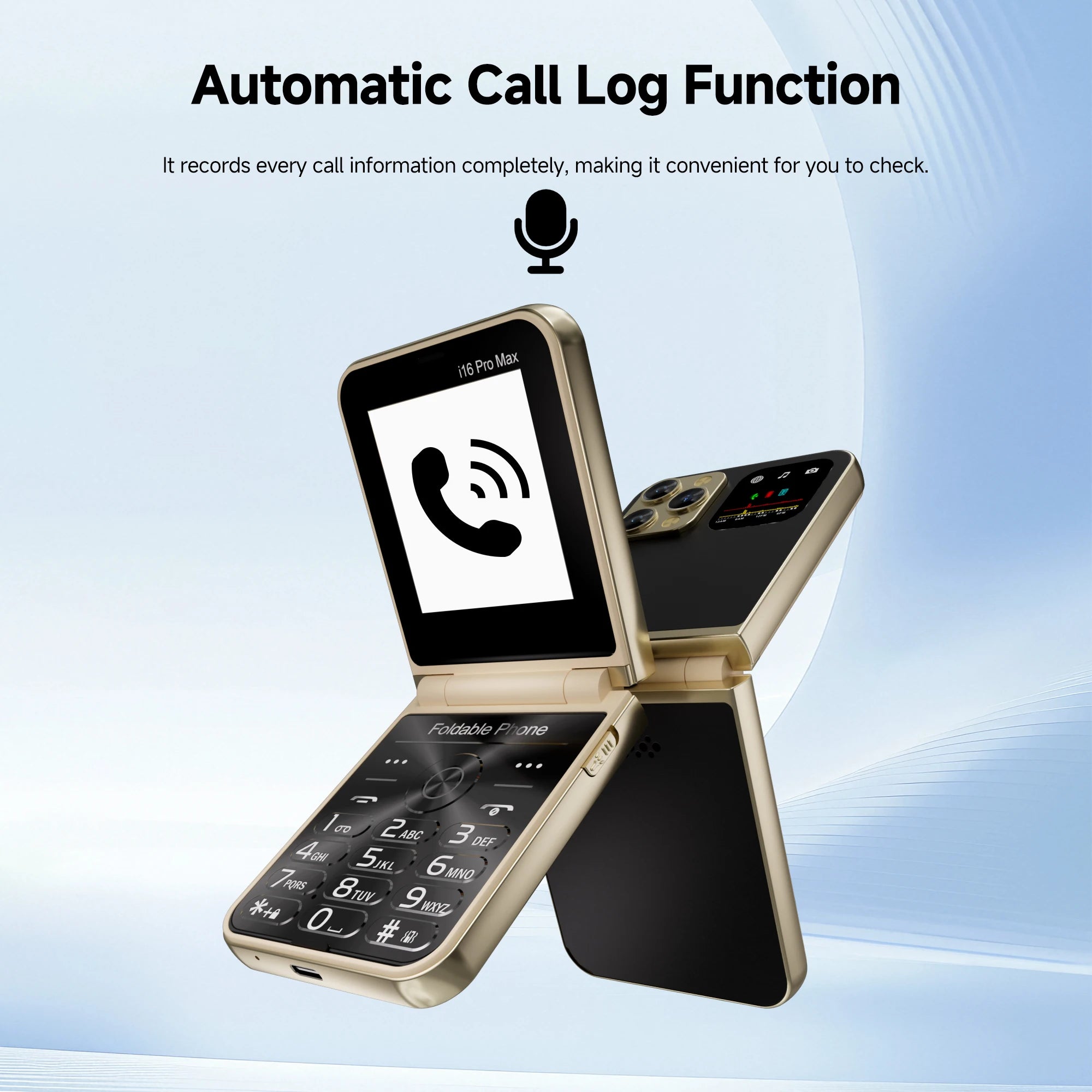 SERVO i16 PRO MAX Flip Mobile Phone 4 SIM Standby Speed Dial Magic Voice Flashlight Call Recording 2G GSM Button Fold Cellphones
