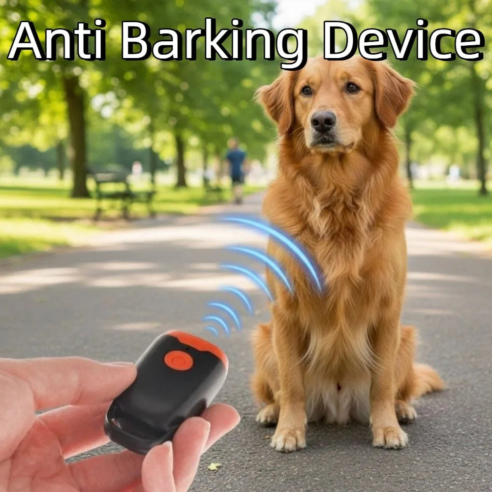 Ahuyentador portátil inteligente ultrasónico para perros, dispositivo antiladridos seguro de mano, luz LED, dispositivo para eliminar perros, entrenamiento de mascotas