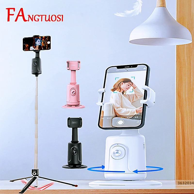 FANGTUOSI 360 Rotation Gimbal Stabilizer With Selfie Tripod Follow Shooting Function gimbal For Tiktok Live Video Photography
