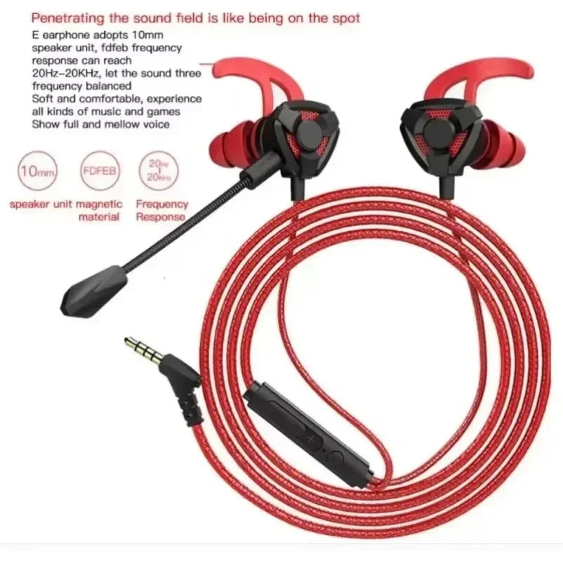 Headset Gamer Headphones Wired Earphone Gaming Earbuds With Mic For Pubg PS4 CSGO Casque Phone Laptop Tablet Universal Game