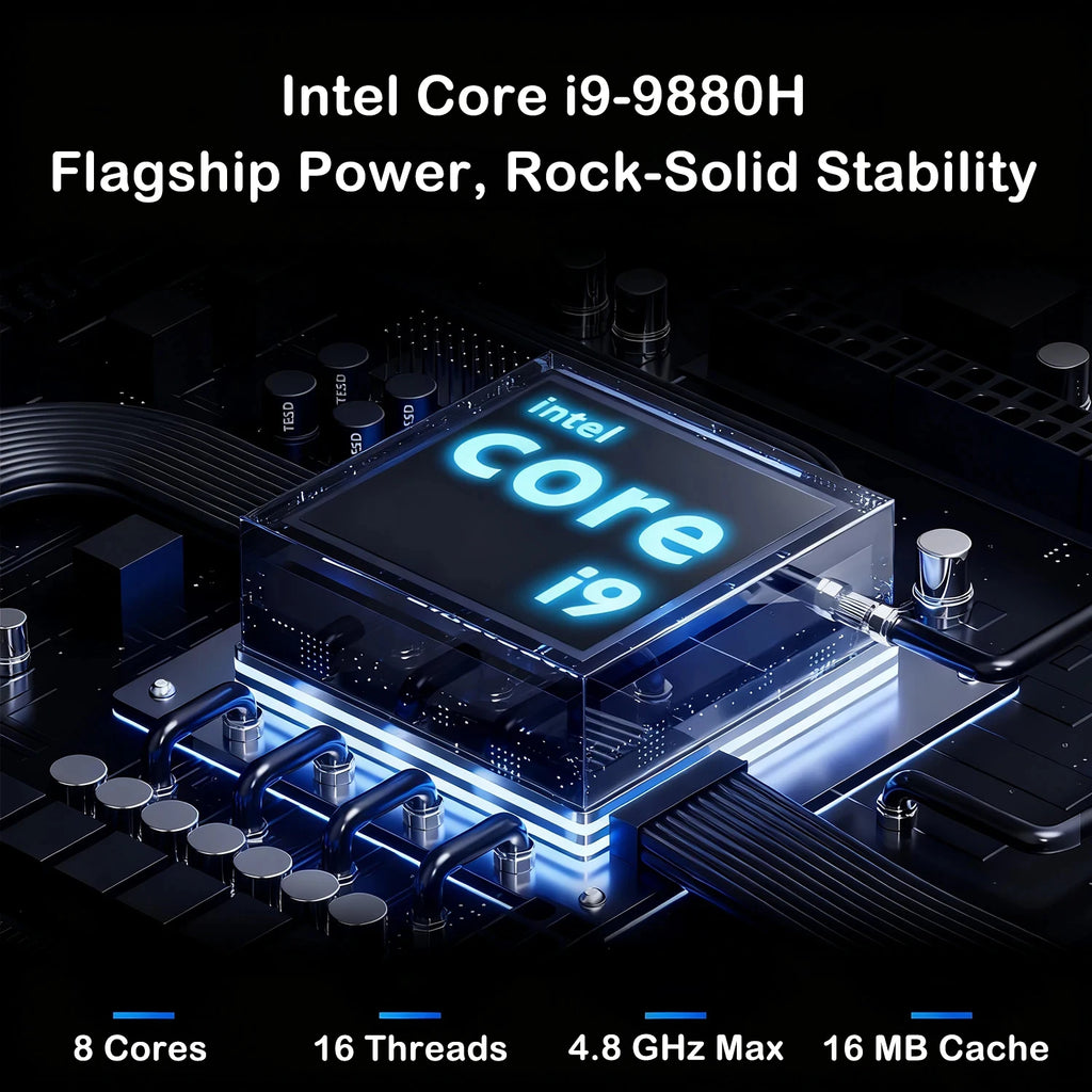 15.6 Inch Ultra Slim Gaming Laptop Intel Core i9-9880H 32GB RAM 2TB SSD 1920*1080 FHD Windows 11 Notebook For Office Study Home