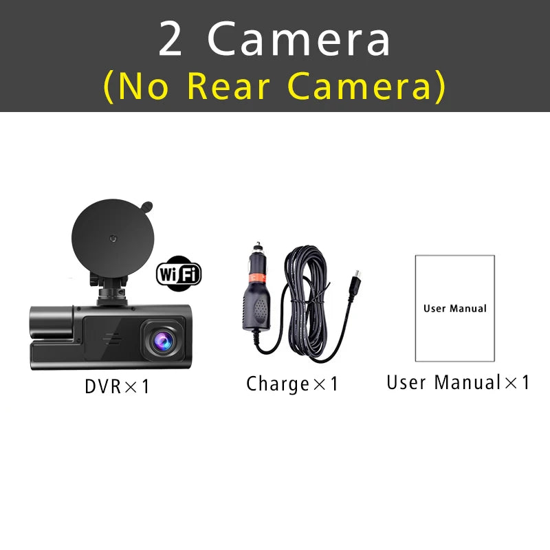 WIFI 3 Camera Car DVR Mini 1080P