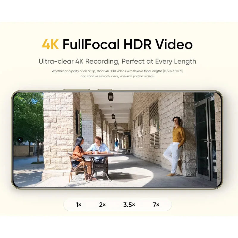 Global Version Realme 16 Pro+ 5G Smartphone Snapdragon®7 Gen 4 7000mAh Battery 200MP OIS Main Camera 6.80’’ AMOLED Display