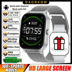 DAORKOW's new large-battery watch, 1000mAh, Bluetooth call, heart rate, blood pressure, and smartwatch for both men and women