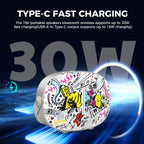 W-KING T8II Portable Bluetooth Speakers Wireless Outdoor Boombox, Heavy Bass/Crystal Sound,2 Subwoofers,Fast Charging,BT5.4