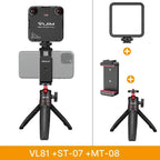 VIJIM VL81 LED Video Light 3200-5600K Camera Light 850LM 6.5W With Cold Shoe Mini Vlog Fill Light 3000mAh Panel Lamp Photography