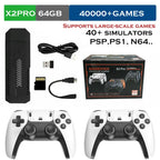 The X2 Pro video game console comes with 50,000 retro games and over 40 emulators, and is compatible with PS1/N64/PSP.