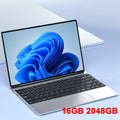 Ultra Slim 14.1 Inch Laptop 16GB RAM 2TB SSD Windows 11 Intel N3700 Notebook 1920x1080 Display Office Study Computer PC For