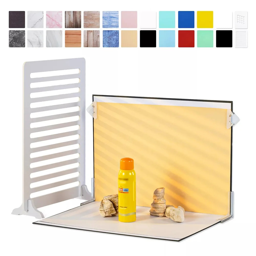 Selens Tablero de Fondo para Fotografía de 11.6x16.5 Pulgadas, Kits de Estudio Fotográfico, Fondo de Fotografía, Papel de Fondo de 12 Disparos a Doble Cara