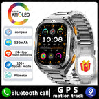 2025 New Dual Frequency GPS Outdoor SmartWatch Compass Altitude Air Pressure 5ATM Waterproof Sports SmartWatch for Men and Women
