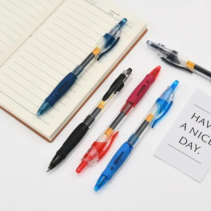 13/30PCS Gel Pens Refills Set Kawaii Stationery Writing Pen Black/Red/Blue Ink 0.5 mm Ballpoint Pen Office School Supplies Tools