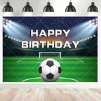 Boy's birthday background picture, children's portrait, football field,sports poster,baby shower, newborn photography background