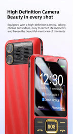 GSM 2G Unlocked Slim Large Push-Button Phone For Elderly SOS Key Two Sim Dual Torch Loud Voice Speed dial Cheap Senior Cellphone