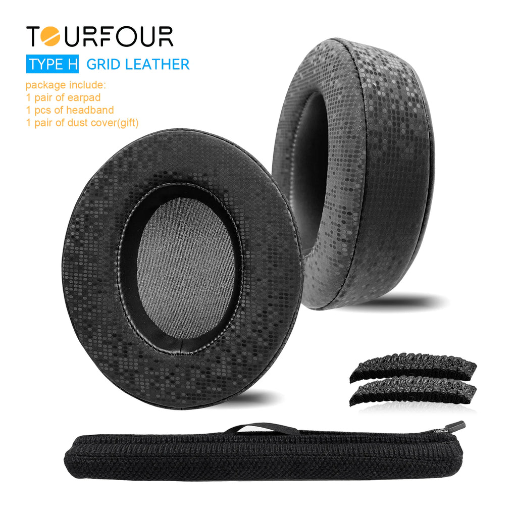 TOURFOUR Replacement Earpads for Audio Technica ATH-M50x,M50xBT,M40x,M30x,M20x,MSR7 Headphones Ear Cushion Sleeve Earmuffs