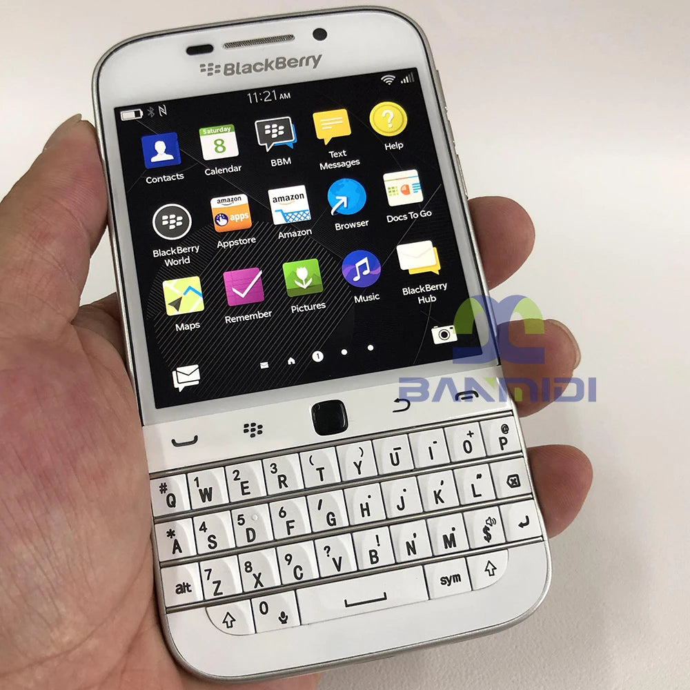 Original BlackBerry Classic Q20 4G Mobile Cell Phone 3.5" 2GB RAM 16G ROM 8MP+2MP Camera WiFi BlackBerryOS Cellphone Unlocked