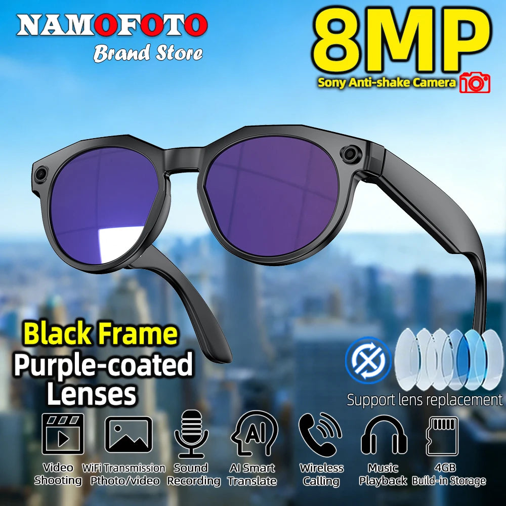 2026 New Smart Glasses 8MP Camera