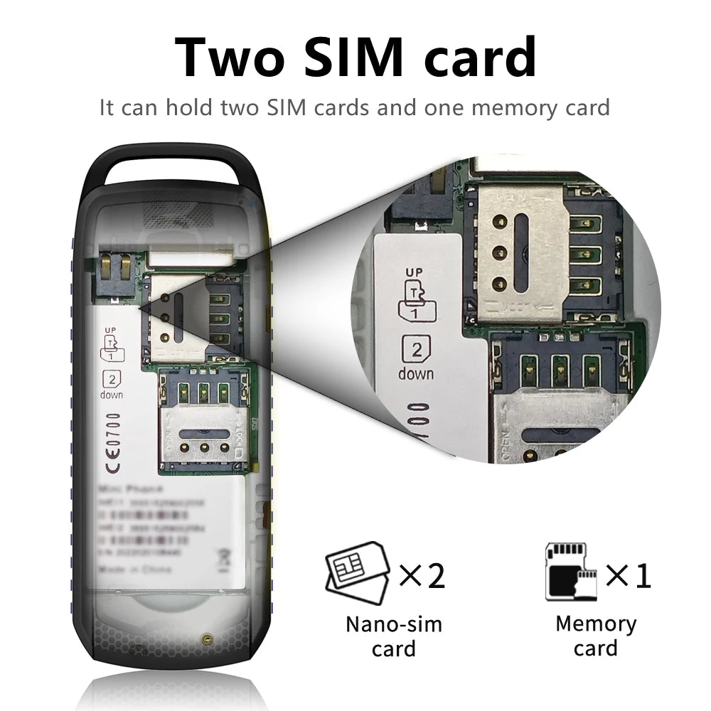 SERVO B25 Mini Mobile Phone 2 SIM Standby Bluetooth Dialing Magic Voice Sync Music Blacklist Durable Little Telephones Low-Price