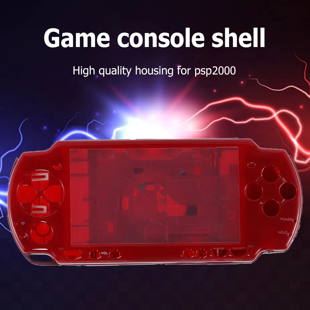 Complete Shell Case Professional Full Housing Shell Cover Replacement with Button Kit for PSP2000 Game Console Accessories