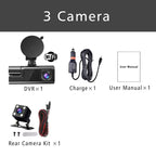 WIFI 3 Camera Car DVR Mini 1080P