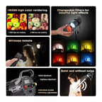 Soonpho Led Lights Projector for Live Streaming Background Atmosphere Photo Lighting with Color Card DIY Snoot Optical Spotlight