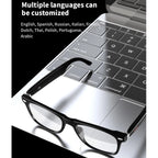 Smart Glasses AI Translator Bluetooth Audio Call Voice Assistant Remote Camera Portable Language Translator Device for Studying