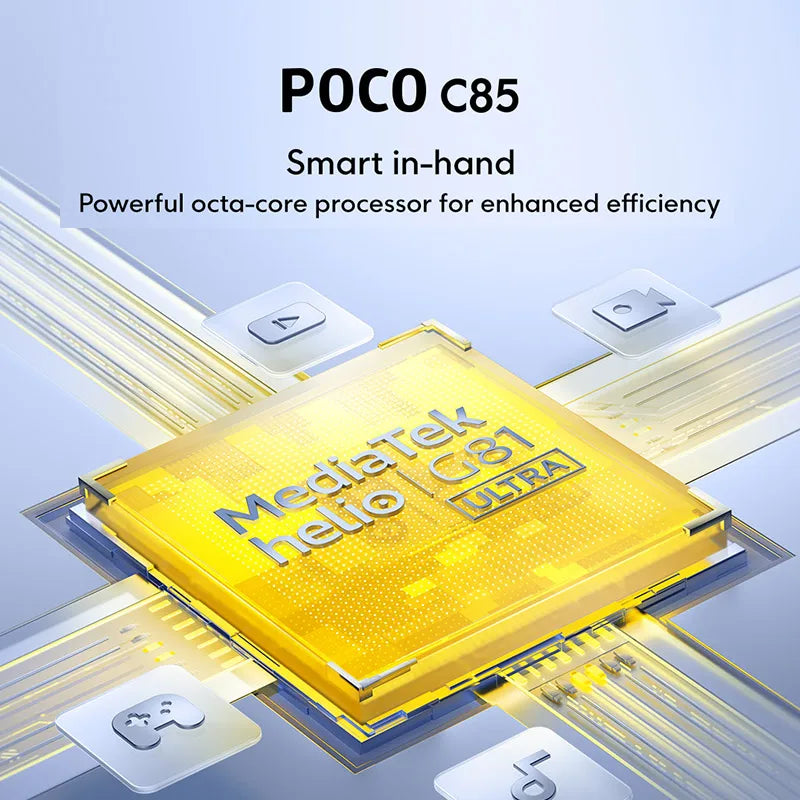 New POCO C85 Global Version NFC Smartphone MediaTek Helio G81-Ultra 6000mAh battery 6.9" 120Hz display 33W Charging 50MP Camera