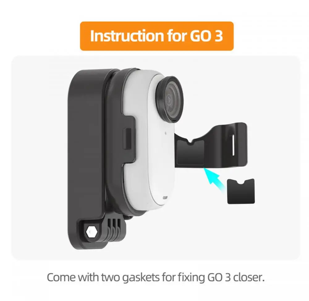 Marco horizontal magnético para Insta 360 GO 3 GO 3S Adaptador vertical Protector Borde fijo Soporte Accesorios de montaje