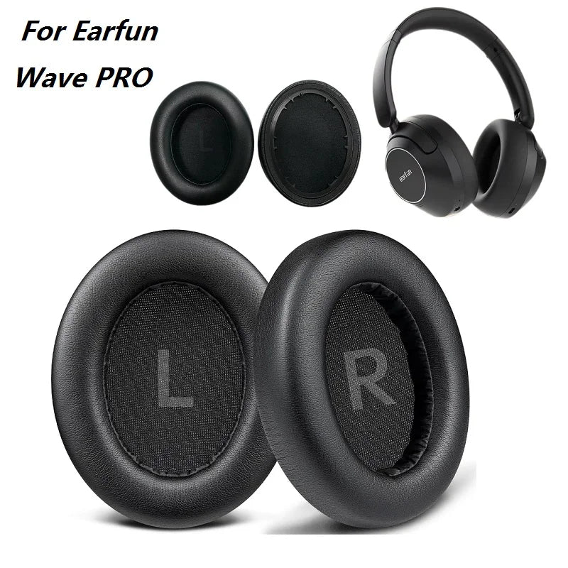 Almohadillas de repuesto para auriculares EarFun Wave Pro ANC, almohadillas con orejeras de cuero proteico suave, almohada para auriculares
