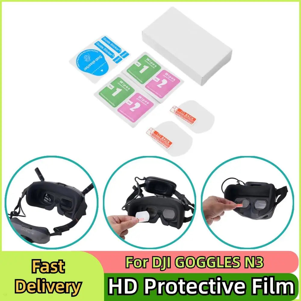 For DJI GOGGLES N3 Tempered Film HD Protective Film With Installation Tool Anti Scratch Dust Proof Protective Film For Dji