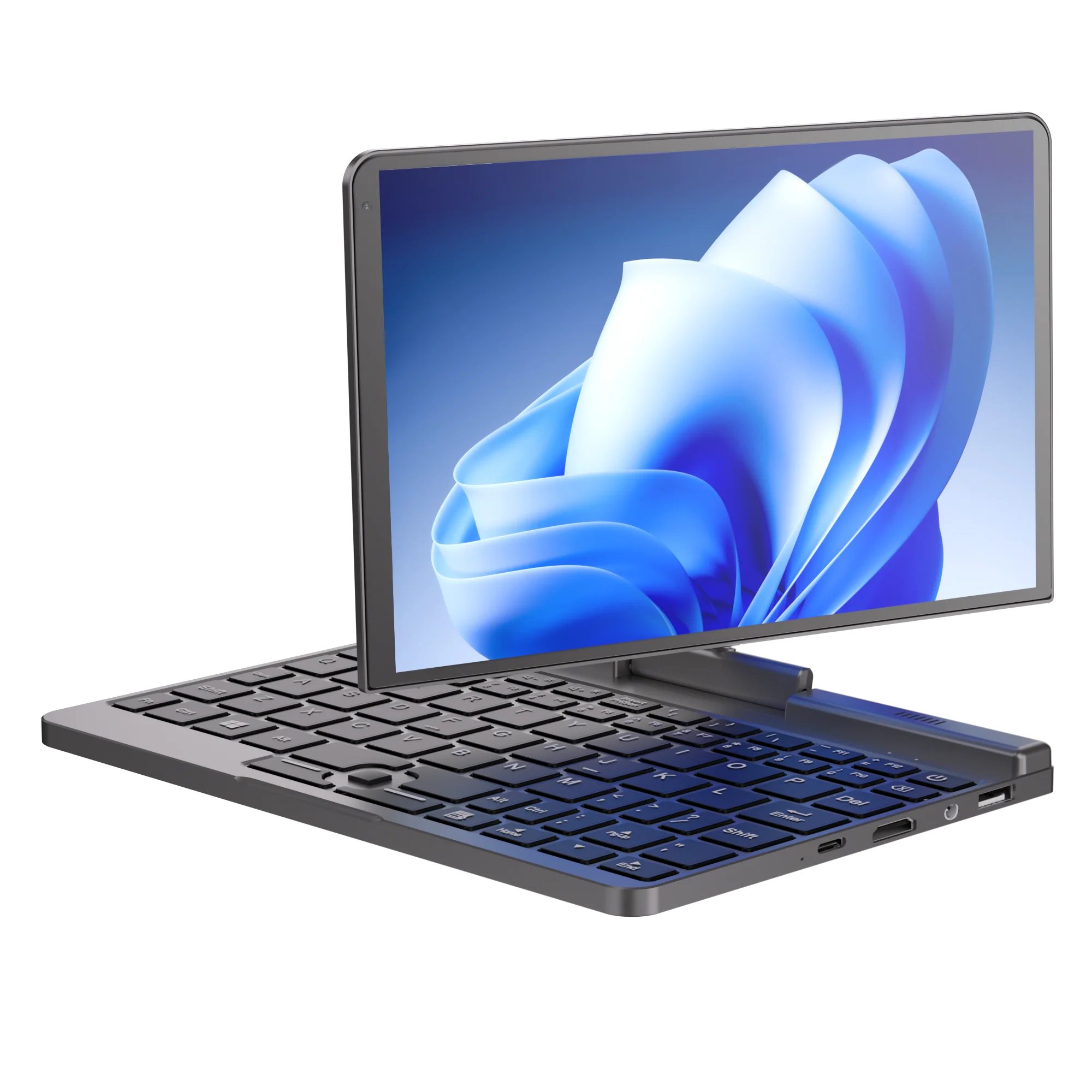 YSJMNPC 12th Gen Mini Laptop Intel N95 Quad Core 8 Inch Screen LPDDR5 12GB 4800MHz M.2 1TB Windows11Pro AX WiFi6 BT5.2 RJ45 LAN