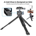 Quick Release Aluminum Tripod Ball Head w Arca Swiss +Cold Shoe Camera Mount for DSLR Camera Monitor Mic Light Tripod Photograph