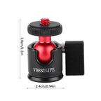 360 Degree Ball Head  Metal 360 Degree  Mini Ball Head 1/4" Screw Mount for DSLR Camera Fill Light Mini Ball Head