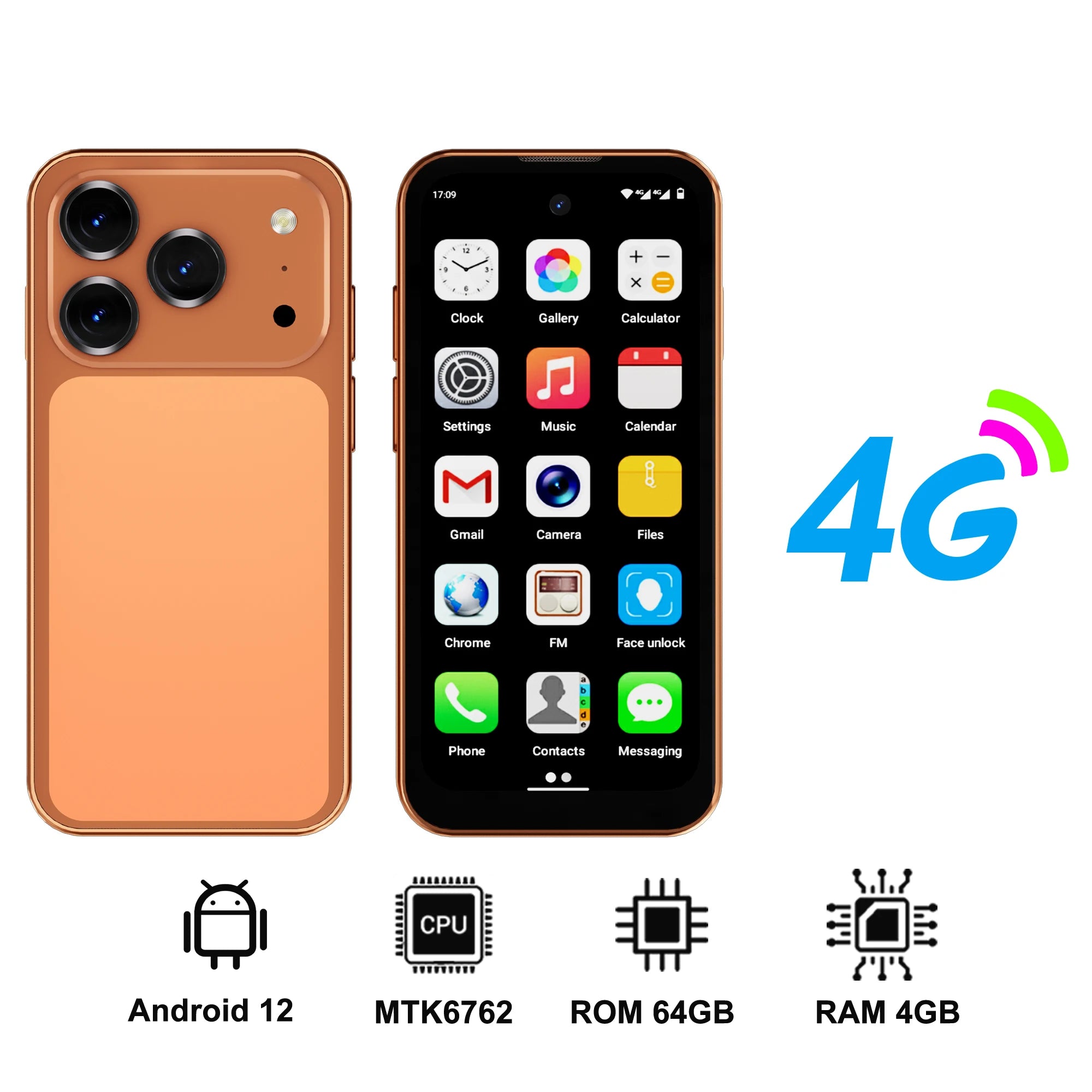 SERVO 19Air mini Android Smartphone 4G LTE 3.88" HD Display Dua SIM Card 2000mAh 6GB+128GB Small Mobile Phone GPS OTG Play Store