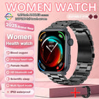 2025 New NFC Smart Watch Women AMOLED HD Screen IP68 Waterproof Blood Oxygen Heart Rate BT Call Smartwatch Watch