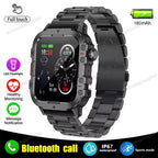 Militar Reloj Inteligente para Hombre, GPS, Linterna, Llamadas Bluetooth, Pantalla AMOLED de 2.01", 5 ATM Sumergible, Reloj Deportivo Inteligente