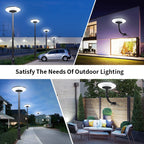  Waterproof Solar UFO Light Outdoor LED Post Lamp for Patio, Yard & Pathway