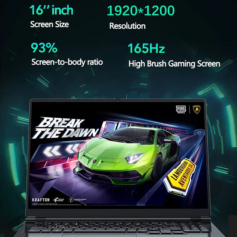 Portátil para videojuegos de 16 pulgadas Intel Core i9-12900H NVIDIA RTX 4060 8G 64GB RMD 4TB SSD DDR5 Windows 11 Cámara HD WiFi6 Ordenador portátil