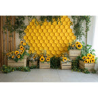 Fondo fotográfico de girasoles de granja, fiesta de cumpleaños de niños, fiesta de pastel, ducha de bebé, telón de fondo de retrato, estudio fotográfico