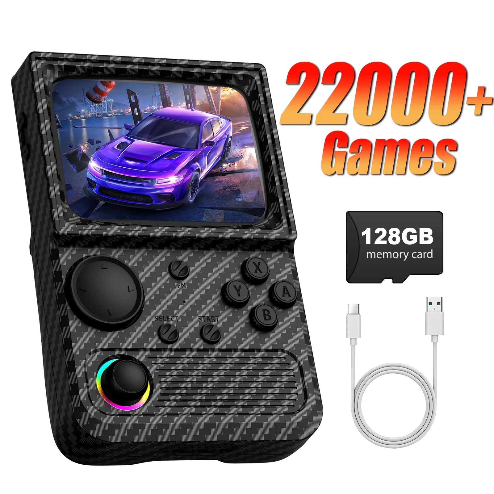 R36T Retro Handheld Game Console 18000+Game EmuEMEC System 3.5'' IPS Screen Wi-Fi Multiplayer Portable Pocket Video Console