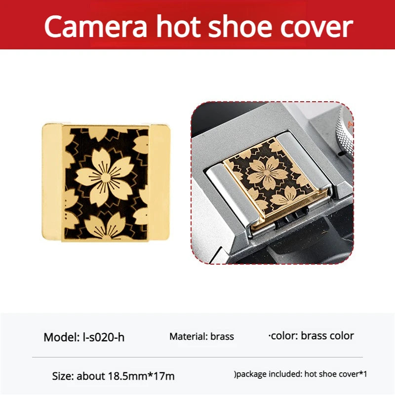 Bronze hot Shoe Cover Suitable for Fuji xt50 xs20 z72 z50 z30 r50 gr3x Micro Single Metal Dust Cover Decorative Accessories