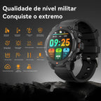 AURAFIT TREK 1: Relógio GPS com Tela AMOLED 1.43", 5ATM, 150+ Modos Esportivos, Monitor Saúde, Compatível Android/iOS