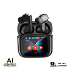 Auriculares de Traducción con Pantalla Táctil 2 Piezas, 144 Idiomas, Auriculares Traductores Bidireccionales en Tiempo Real, Auriculares Bluetooth para Viajes de Negocios