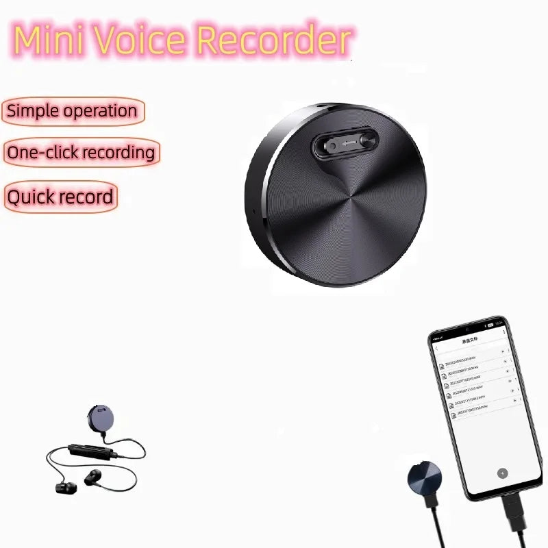 Built-in Magnet Mini Voice Activated Recorder Small Digital Audio Sound Recording Device Sound Dictaphone U Disk 32GB